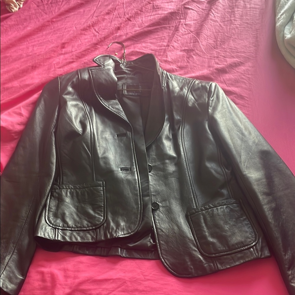 Leonardo Canada Black genuine leather jacket